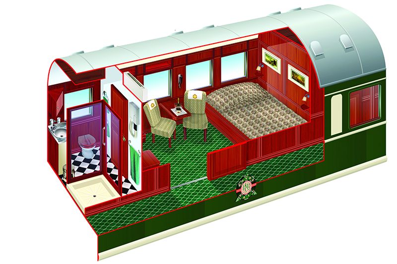 Rovos Luxury Train Africa - cabina Deluxe disegno